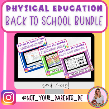 Preview of Physical Education Back To School Bundle