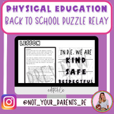 Physical Education Back To School Puzzle Relay