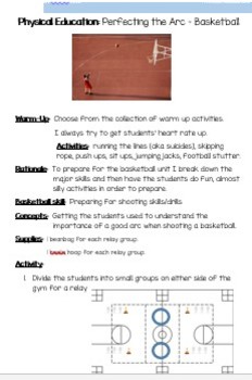 Physical Education - Basketball - Perfecting the arc in shooting