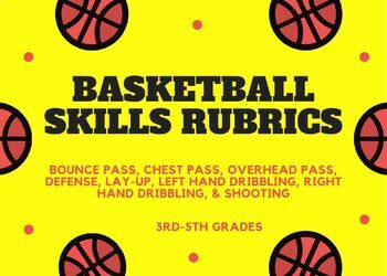 Preview of Physical Education Basketball Skills Rubrics