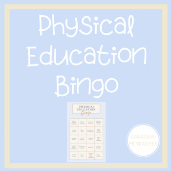 Preview of Physical Education Bingo