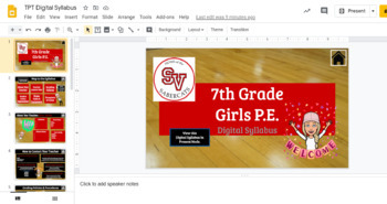 Preview of Physical Education Digital Syllabus (Online Learning)