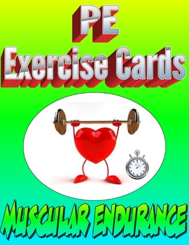 Preview of Physical Education Muscular Endurance Exercise Cards