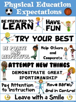 Preview of PE Poster: Physical Education Expectations