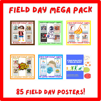Preview of Physical Education Field Day Mega Pack - 85 Event Card Bundle