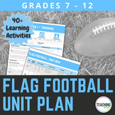 Physical Education Flag Football Unit and Lesson Plans Gra