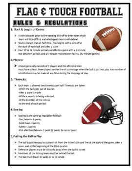 Quiz & Worksheet - How to Play Flag Football