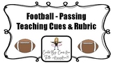Physical Education - Football Passing Teaching Cues & Rubr