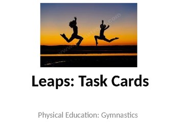 Preview of Physical Education Gymnastics Unit Task Cards (Elementary/Middle.High School