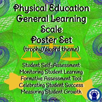 Preview of Physical Education Learning Scale Poster/Slide Set Trophy/Award Theme