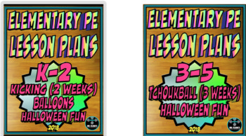 Preview of Physical Education Lesson Plan 6 K-5th Grade Volume 2 Bundle