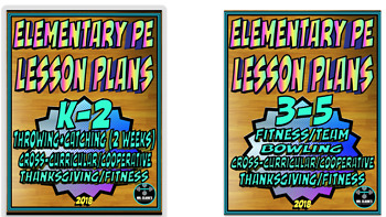 Preview of Physical Education Lesson Plan 6 K-5th Grade Volume 3 Bundle
