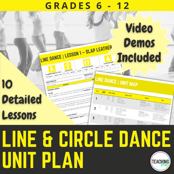 Preview of Physical Education Line Dance Unit and Lesson Plans | With Video Demonstrations