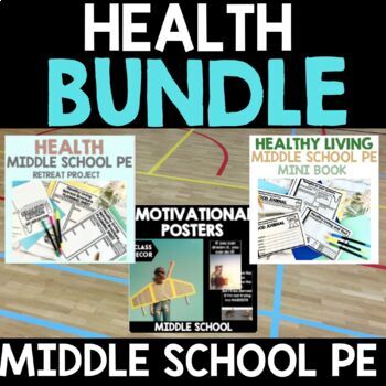 Preview of Physical Education - PE Health Bundle - Projects, Activities and Posters