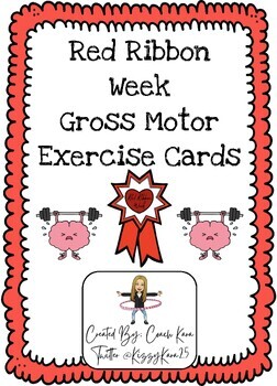 Preview of Physical Education - Red Ribbon Week - Gross Motor Exercise Cards (PE & APE)