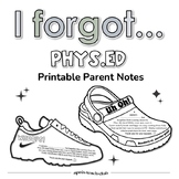 Physical Education Reminder Note | Parent Note |