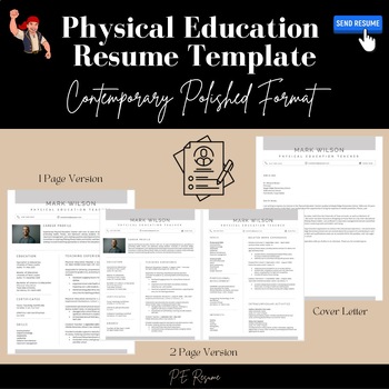 Preview of Physical Education Resume Template: Contemporary Polished Format