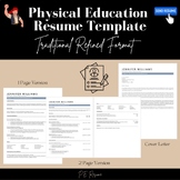 Physical Education Resume Template: Traditional Refined Format