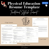 Physical Education Resume Template: Traditional Stylish Format