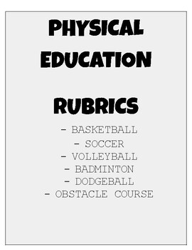 Preview of Physical Education - Rubrics