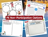 Physical Education Sidelines Worksheets