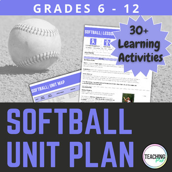 Preview of Physical Education Slow Pitch Softball Unit and Lesson Plans | Grades 6 - 12