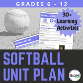 Physical Education Slow Pitch Softball Unit and Lesson Pla