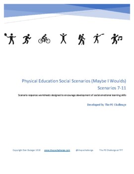 Preview of Physical Education Social Scenarios 7-11: Social Emotional and Distance Learning