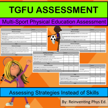 Preview of Physical Education TGFU Assessment Rubric