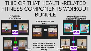 Preview of Physical Education 'This or That' Health Related Fitness Components Bundle