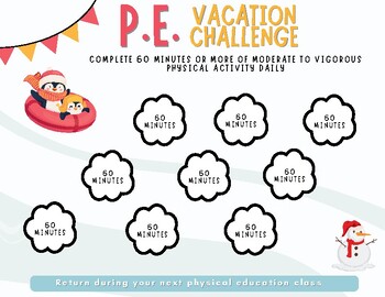Preview of Physical Education Vacation Challenge (3 options)
