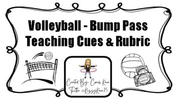 Preview of Physical Education - Volleyball - Bump Pass Teaching Cues & Rubric (PE & APE)