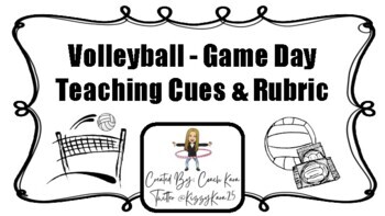 Preview of Physical Education - Volleyball - Game Day Teaching Cues & Rubric (PE & APE)