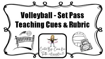 Preview of Physical Education - Volleyball - Set Pass Teaching Cues & Rubric (PE & APE)