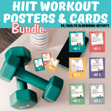 Physical Education & Weights Class Posters + Cards: HIIT W