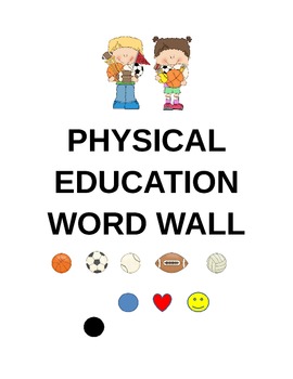 Preview of Physical Education Word Wall