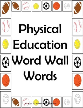 Physical Education Word Wall