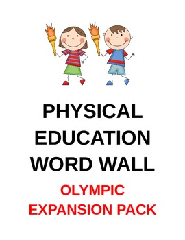 Preview of Physical Education Word Wall Olympic Expansion Pack