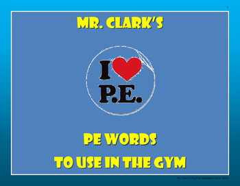 Preview of PE/Gym Words