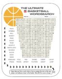 Basketball Wordsearch (Physical Education)