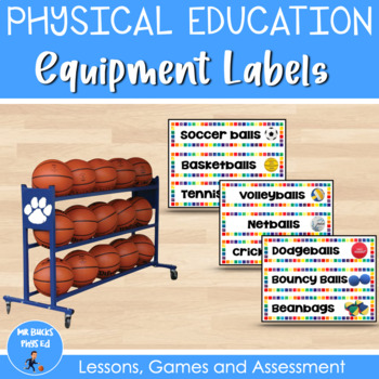 Preview of Physical Education Equipment Labels