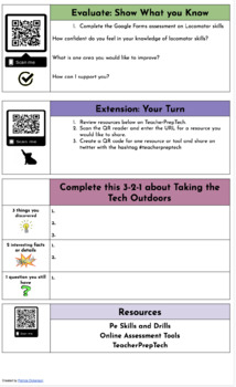 Preview of Physical Education using 5 E's with QR Code 