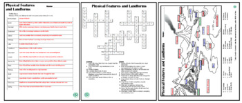 Preview of Physical Features and Landforms Worksheets