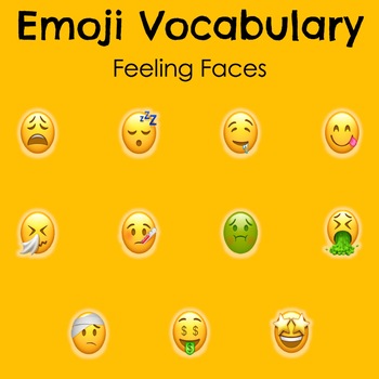 Preview of Physical Feelings Vocabulary Poster - Labeling Physical Feelings with Emojis