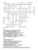 Physical Fitness -HS Health Science and PE-Crossword with Word Bank Worksheet-F4