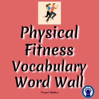 Preview of Physical Fitness Vocabulary Word Wall