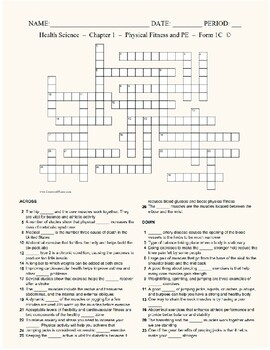 Preview of Physical Fitness and PE - High School Health Science and PE - Two Crosswords