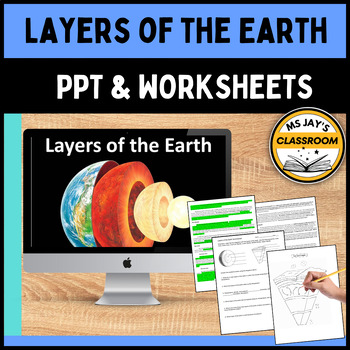 Preview of Layers of The Earth Lesson Plan Science Geography Powerpoint Foldable Activity