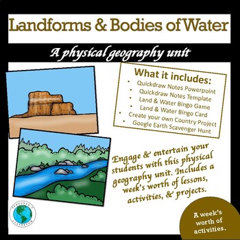 Preview of Physical Geography Unit (Landforms & Bodies of Water) - Collection of Activities