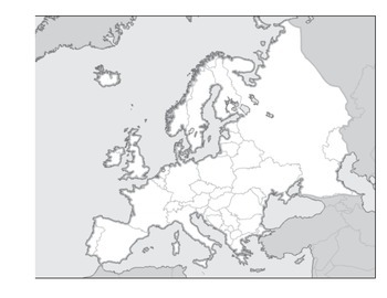 Preview of Physical Geography of Europe Worksheet - Map Labeling